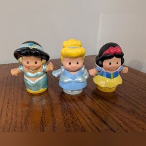 Vintage Disney Fisher Price Little People Cinderella, Snow White and Jasmine